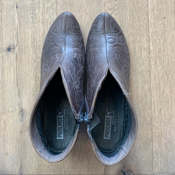 PIKOLINOS Leather Ankle Boot Wedge 39 - Picture 2 of 10